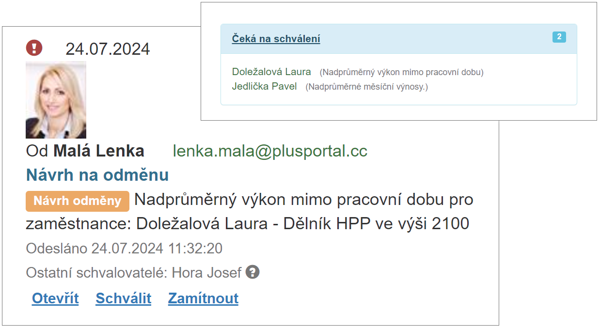 Schvalování odměn